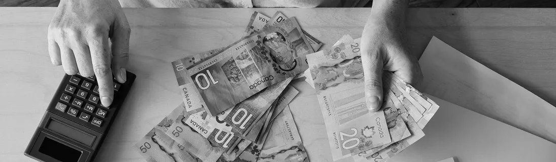Calculator and cash
